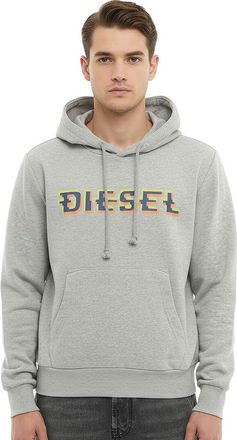 Diesel Light Grey Logo Hoodie