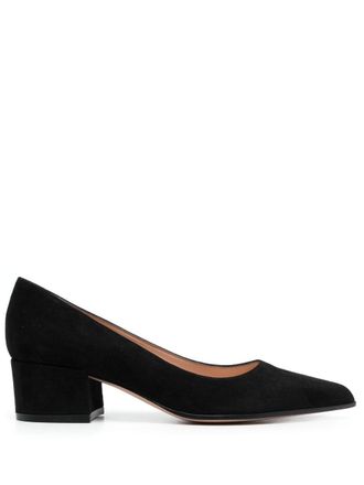 Gianvito Rossi Womens Piper Suede Leather Pumps - Black - Size EU 41