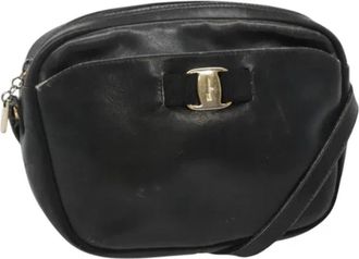 Ferragamo Pre-owned leren schoudertas - Dames - Vintage Schoudertas - Zwart - ONE Size - Leer - Vintage