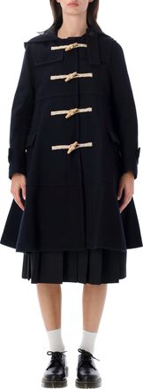 Comme Des Gar&ccedil;ons Alamari Flared Toggle Hooded Coat