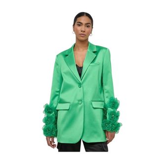 Custommade Dames, Jassen, Groen, Maat: S Satijn