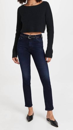AG - Adriano Goldschmied Mari Slim Straight Leg Jeans In Dark Wash