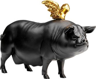 Kare Design Dekofigur »Deko Figur Flying Pig Schwarz 21cm«