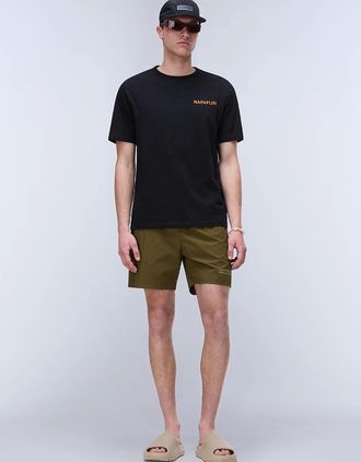 Napapijri Mens Napapijri Box Logo Swimming Shorts - Green - Size: 39/38/32