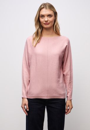 Street One Strickpullover STREET ONE, Damen, Gr. 34, powder pink meliert, Strick, Obermaterial: 30% Polyester, 29% Polyacryl, 21% Viskose, 20% Nylon, unifarben, 