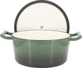 MegaChef 5.3Qt Round Enameled Cast Iron Casserole