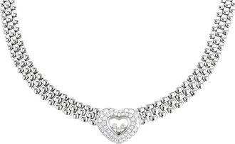 Chopard Collana Happy Diamonds in oro bianco con diamanti - Argento