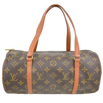 Louis Vuitton Papillon Handbag Monogram Canvas Brown Canvas Handbag (Pre-Owned)