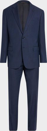 Giorgio Armani Men & apos;s Soft Line Chevron Single-Breasted Suit