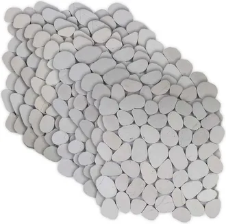 vidaXL Baldosas De Guijarros Blanco 30 X 30 Cm Guijarro De R&iacute;o Vidaxl