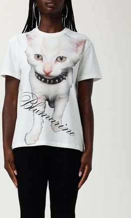 Blumarine T-shirt Blumarine in cotone stretch con stampa logo