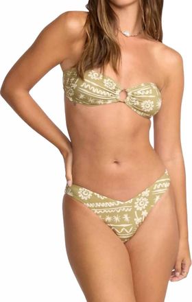 Billabong Lost On You Rio Bandeau Swim Top In Green Tea