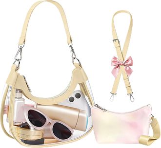Generic Clear Handbag with Adjustable Strap and Wallet for Women Suitable for Concerts Sports Events and Travel