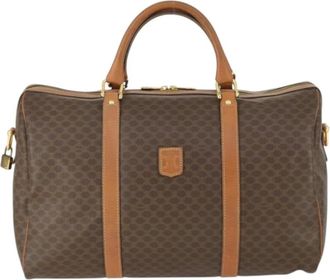Celine Pre-owned Weekend Bags, female, Brown, Size: ONE SIZE Pre-owned Vintage Monogram Boston Travel Bag