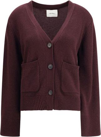 Lisa Yang Purple Cashmere Womens Cardigan