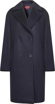 Max Mara Jassen, Dames, Blauw, S, Wol, Agenda Jas