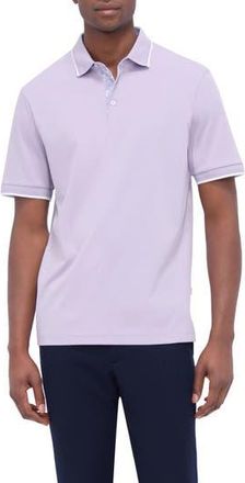 Bugatchi Tipped Contrast Collar Polo in Lilac at Nordstrom Rack, Size Xx-Large