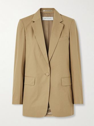 Dries Van Noten Blazer Oversize In Popeline Di Cotone - Neutri