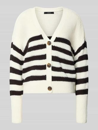 Vero Moda Oversized Strickjacke mit V-Ausschnitt Modell LEA in Weiss, Gr&ouml;&szlig;e XL