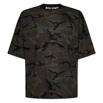Palm Angels Camo Classic Logo Oversize T-shirt Militair