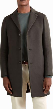 Reiss Gable Wool Blend Overcoat in Dark Khaki Gree at Nordstrom, Size Xx-Large