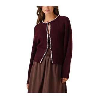 Notre-V Truien & Vesten, Dames, Rood, XS, Wol, Bordeaux Vest voor herfst en winter
