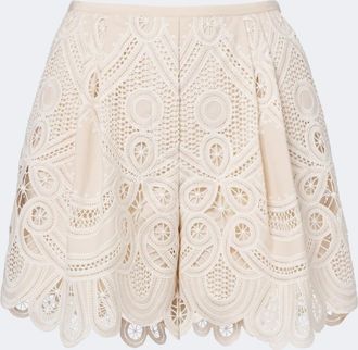 Elie Saab Macram&eacute; shorts