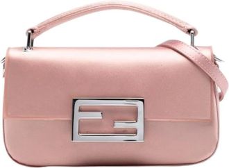 Fendi Pre-owned Mini Bags, female, Pink, Size: ONE SIZE Pre-owned Silk Mini Bag