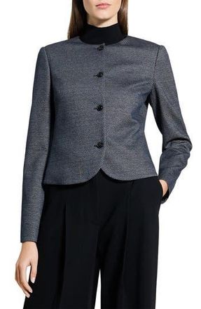 Theory Clean Herringbone Jacket in Navy Multi - G2S at Nordstrom Rack, Size 12