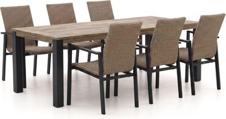 Manifesto Furniture Manifesto Villongo/ROUGH-S 220cm dining tuinset 7-delig stapelbaar