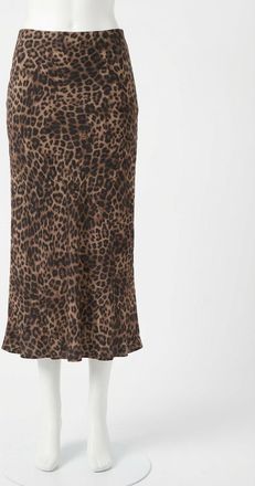 Z Supply Izabel Leopard Skirt In Desert Tan