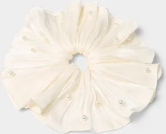 Simons Womens Pearly sheer fabric XXL scrunchie