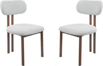 Habitat et Jardin Lote De 2 Sillas De Comedor veralia Imitaci&oacute;n Madera - Gris Claro