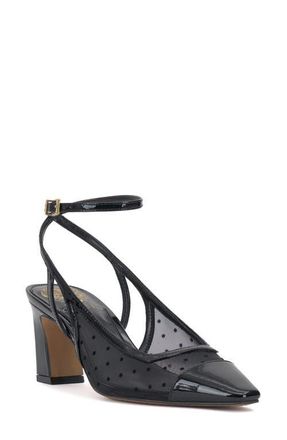 Vince Camuto Somlee Ankle Strap Pump in Black at Nordstrom, Size 5