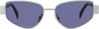 Celine METAL TRIOMPHE Blue Cat Eye Ladies Sunglasses CL40293U 16V 55