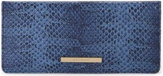Brahmin Ady Croc Embossed Continental Wallet in Navy at Nordstrom