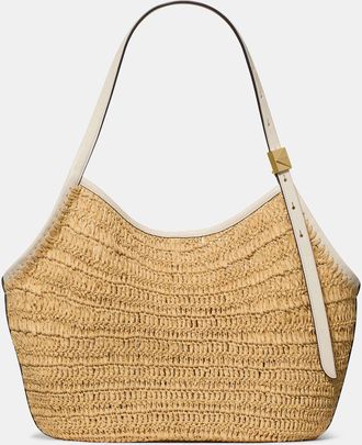 Kate Spade New York Deco Straw Tulip Tote Bag