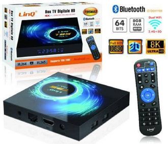 Trade Shop Trade Shop - Box Tv Digitale Hd Android 10.0 T95max Ridotte Dimensiones Full Hd Wifi Usb Telecomando