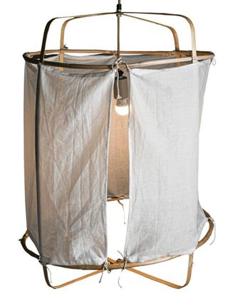 BIDKhome Bidkhome Pendant Light With Natural Bamboo Frame