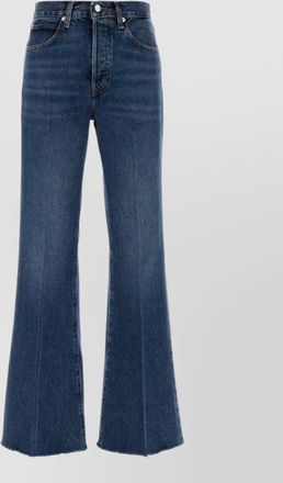 Frame Denim the lax denim flared five pocket trousers