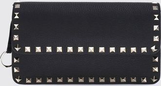 Valentino Garavani Mini borsa Rockstud Wallet on Chain in pelle di vitello a grana