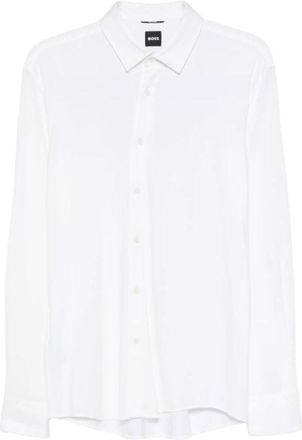 HUGO BOSS Hank Shirt - Heren - Zakelijke Overhemden - Wit - XL - Katoen - Overhemden