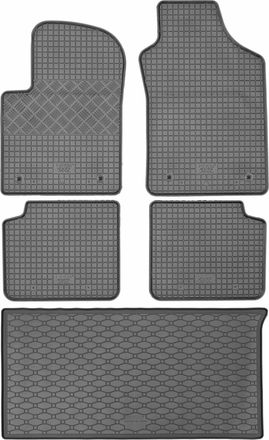 OEM Juego De Alfombrillas De Goma Para Coche Y Alfombrilla Para Maletero Para Fiat 500 Hatchback Desde Septiembre De 2007 Hasta Febrero De 2020