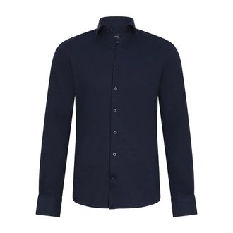 Cavallaro Overhemden, Heren, Blauw, 4Xl, Katoen, Donkerblauw Business Overhemd