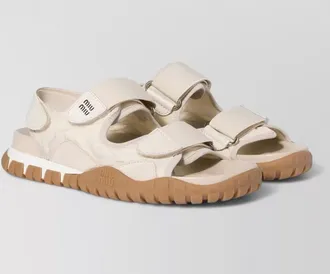Miu Miu technical fabric and suede sandals