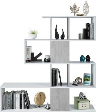 HOGAR 24 Estanter&iacute;a blanco artik y gris cemento