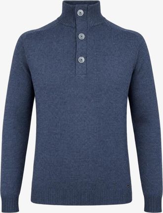 Gentiluomo Buttoned Turtle Zip | Blauw