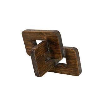 Foreside Home And Garden Linked Rectangle Decorative Chain Accent Wood in Brown at Nordstrom