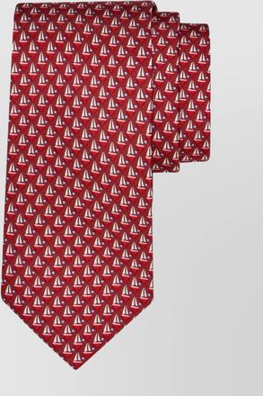 Ferragamo nautical design silk necktie