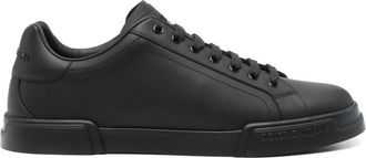 Dolce & Gabbana Black Lace Up Sneakers